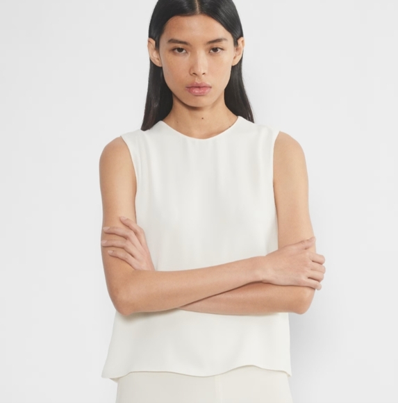 Babaton White Cropped Blouse - Picture 1 of 7